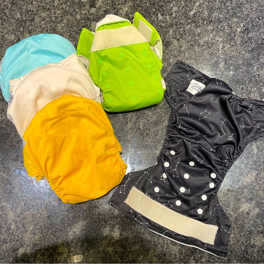 5 washable diapers La Petite Ourse